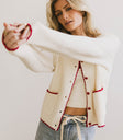 Knit cardigan in cream