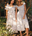Woven dress in light blue