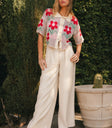 Collared top in cream