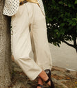 Two hand pockets denim in cream