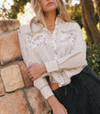 Long sleeves floral blouse