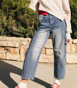 Lisette Barrel Jean in Dark Wash