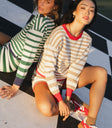 Knit striped top