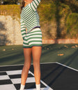 Striped shorts in green