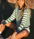 Striped green top