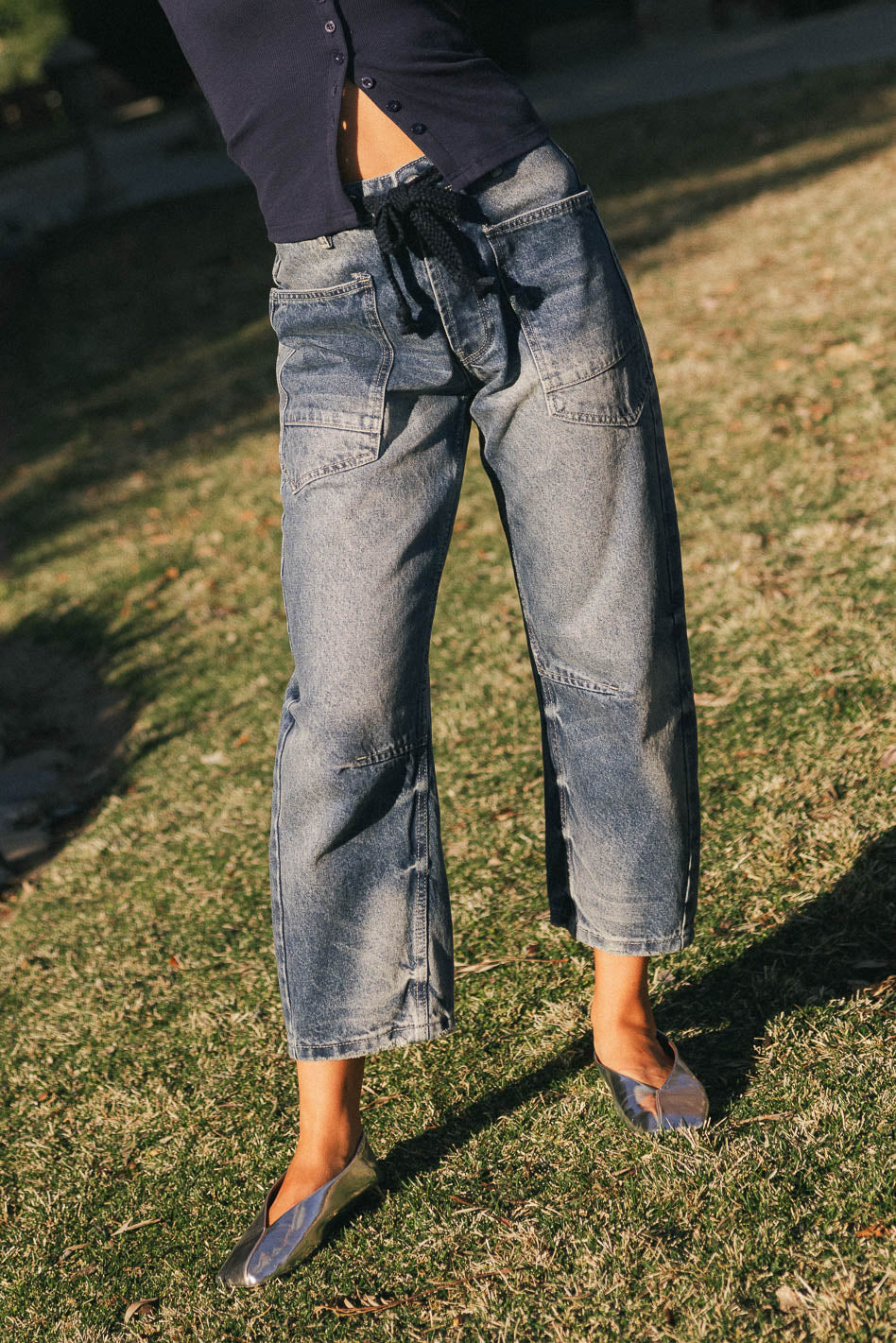 Two hand pockets denim