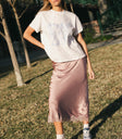Midi mauve skirt