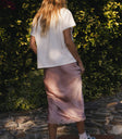 Plain color skirt in mauve