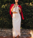 Plain color vest in oatmeal