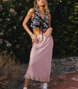 Lace skirt in mauve