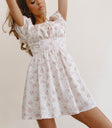 Square neckline flower dress