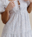 floral dress with tie detail