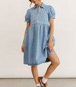 Denim midi dress