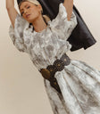Puff sleeves dress in black