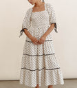 Midi dress in cream