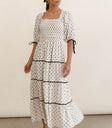 3/4 Sleeves dress in cream