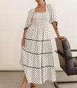 Elastic top dress in cream