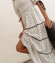 Polka dot dress in cream