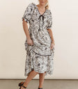 Woven dress in black