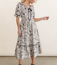 Short sleeves dress in black