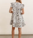 Printed dress in black