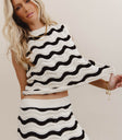 Knit top in black