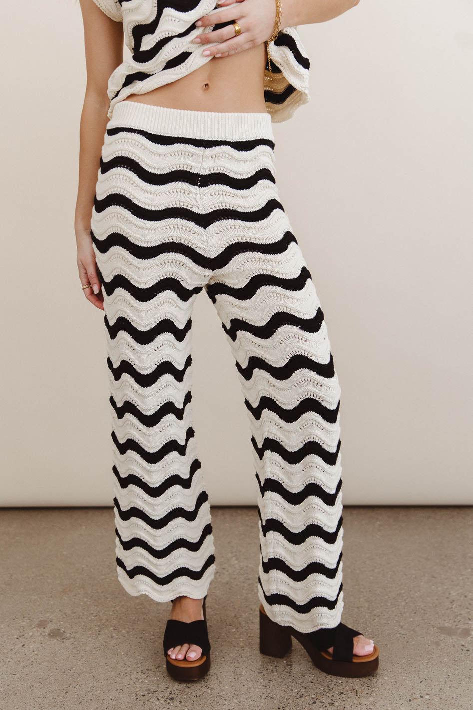 Black striped pants