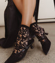 semi sheer socks in black