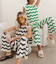 Knit pants in green