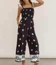 Straight legs jumpsuit in black