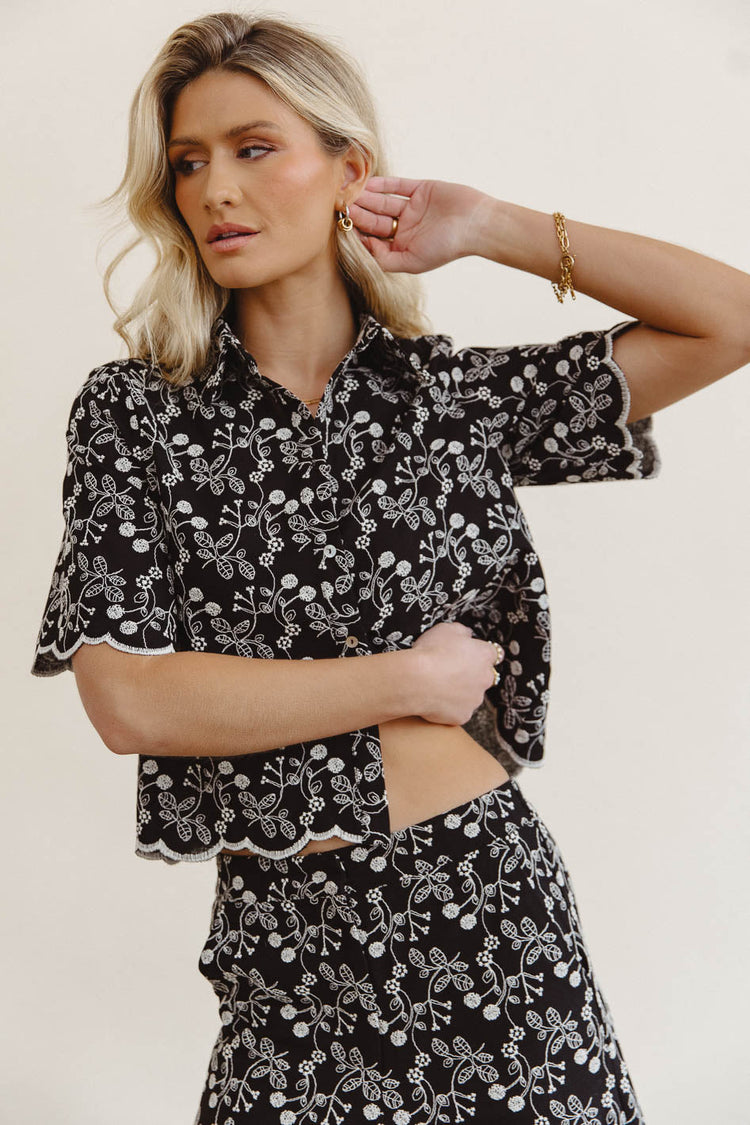 Button up top in black