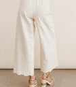 Plain color pants in cream