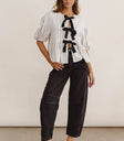 Black barrel jeans