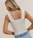 Two shoulder straps top in cream