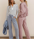 Two hand pockets pants in blue