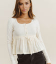 Knit top in ivory