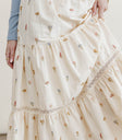 Floral skirt in cream