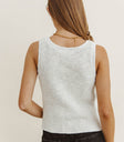 Plain color sweater vest in grey