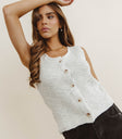 Short sleeves vest sweater in grey