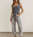 Barrel denim pants in grey