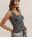 Sleeveless top in black