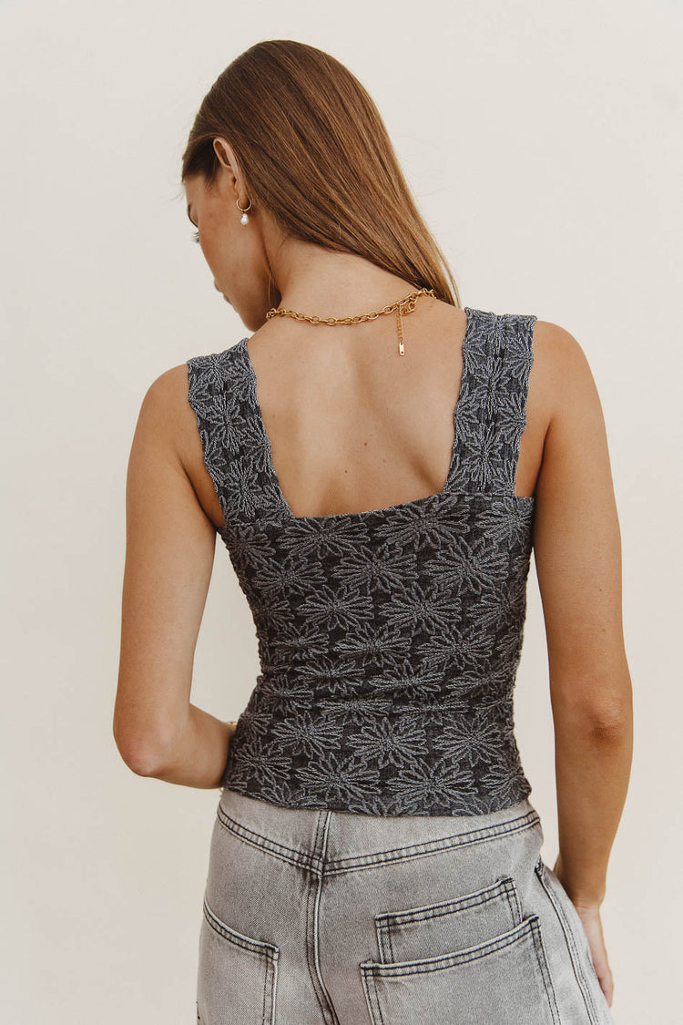 Knit top in black