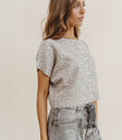 Knit top in leopard print