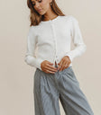 Long sleeves top in white