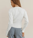 Plain color top in white