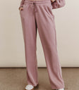 Elastic waist pants in mauve
