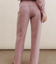 Plain color pants in mauve