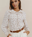 Long sleeves top in cream