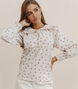 Cream top in multi color