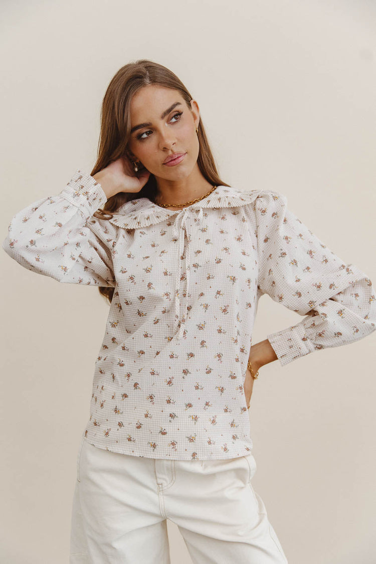 Cream top in multi color